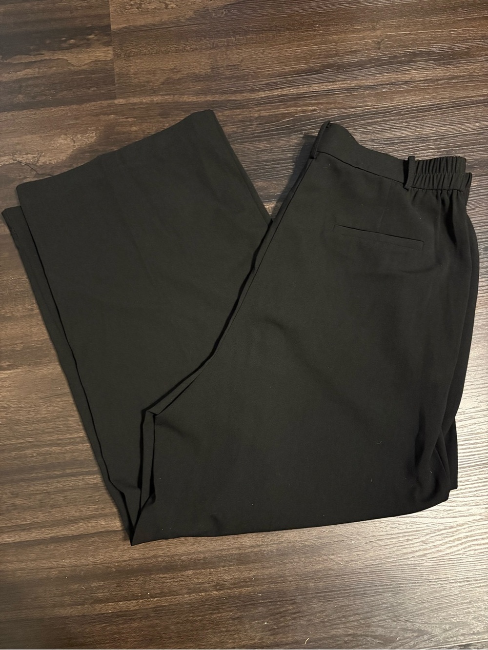 Women's Black Wide-Leg Trousers